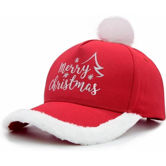 Merry Christmas Hat for Unisex Adults, Embroidered Adjustable Xmas Holiday Hat - Picture 6 of 7